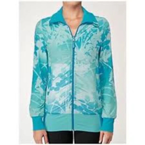 Lululemon Jacket Reversible Raja Blue Floral Full Zip - Picture 2 of 12